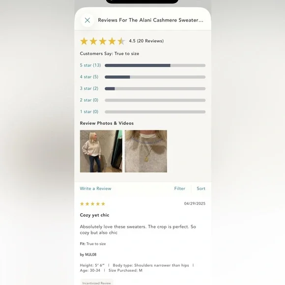 NWT new large Anthropologie pilcro Alani whipstitch cropped cashmere sweater tan - Picture 15 of 17